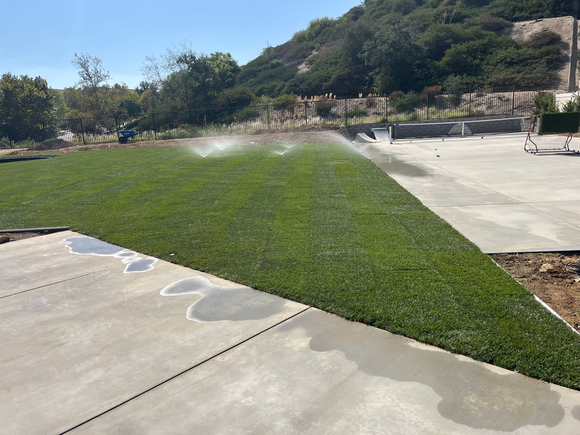 Gallery photos for Fresh Sod and Sprinkler Installation for a New Backyard Lawn: Image #2