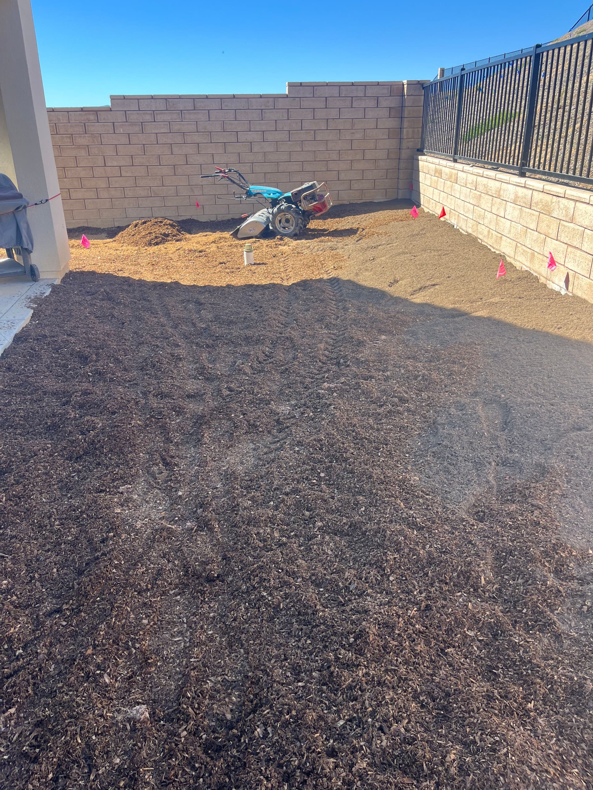 Bare Dirt Backyard Gets Sod, Irrigation and a Full Rebuild